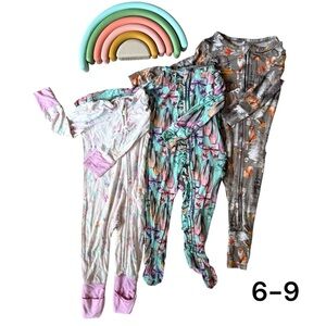 Posh Peanut Clementine, Parker, and Irina Baby Girl Onesies 6-9 M